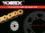 VORTEX Sprocket/Chain Kit Stl/Alu 14/42T Blk Sx3 520-106L Gld CKG6464