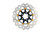 GBRAKES Rotor 11.8" Floating Wave Rr Black/Gold Buttons GBDU076