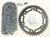 VORTEX Sprocket/Chain Kit Stl/Stl 15/43T Sil Rx3 520-114L Blk CK6341