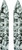 SLYDOG Pr/ Slydog Powderhound 8X Ski 8" Blk/Wht Swirl PH8SWRWHTBLK