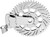 HAWG HALTERS INC Sprocket Brake Kit 51T L/H Chrome RKSBLCC351