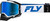 FLY RACING Zone Elite Snw Goggle Wht/Blue W/Drk Blu Mir/Plrzd Smoke Lens 37-4104