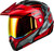 GMAX Md-74 Striker Modular Helmet W Red Shield Blk/Gry/Rd Mtlc 3X M17411159