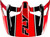 FLY RACING Werx-R Carbon Flow Visor Black/Red 73-9231V