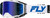 FLY RACING Zone Pro Goggle White/Blue W/ Dark Blue Mirror/Smoke Lens 37-5188