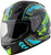 GMAX Gm-49Y Charge Helmet Black/Blue/Green Ys G14911050