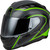 GMAX Ff-98 Aftershock Helmet Grey/Neon Green Lg F1984766-DOT