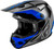 FLY RACING Kinetic Crest Helmet Grey/Black/Blue Lg 73-8676L