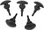 HARDDRIVE Kickstand Rubber Stops 5-Pk Oe#62123-66 32-0449-R5