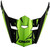 GMAX Youth Mx-46Y Unstable Visor Matte Black/Green Ys-Yl G0465222