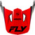 FLY RACING Kinetic Rally Helmet Visor Red/Black/White Xl/2X 73-8695