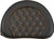 SADDLEMEN Contoured Sissy Bar Pad - Honeycomb - Orange Stitch 051319003