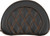SADDLEMEN Contoured Sissy Bar Pad - Lattice Stitch - Orange Stitch 051318403