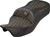 SADDLEMEN Roadsofa King Seat - No Backrest - Lattice Stitch - Gold Stitch - FLH/FLT '08-'25 808-07B-182S07