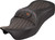 SADDLEMEN Roadsofa King Seat - No Backrest - Lattice Stitch - Orange Stitch - FLH/FLT '08-'25 808-07B-182S03