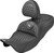 SADDLEMEN Roadsofa Seat - Honeycomb Stitch - White Stitch - With Backrest - FLH/FLT '08-'25 808-07B-189B6