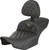 SADDLEMEN Extended Reach Roadsofa Seat - Carbon Fiber - with Backrest - Gold Lattice Stitch - FLH/FLT '23-'25 823-07-207B7