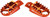 SCAR RACING Evolution Foot Pegs - Orange - Husqvarna/KTM/Gas Gas S5511OR