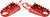 SCAR RACING Standard Foot Pegs - Red - Honda/Kawasaki S3215R