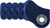 MOOSE OFFROAD Knurled Shift Lever Tip - 10 mm - Blue