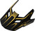 Z1R Dirt Maxx Visor Kit - Monogram - Black/Gold - L-2XL