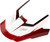 Z1R Youth Dirt Maxx Visor Kit - Vortex - Red/White