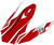 MOOSE OFFROAD MR3 Peak - F.A.F. - Black/White/Red
