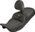 SADDLEMEN Roadsofa Carbon Fiber Seat - Lattice - Gold Stitch - With Backrest - FLH/FLT '08-'25 808-07B-206B7