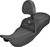 SADDLEMEN Extended Reach Roadsofa Carbon Fiber Seat - Lattice - White Stitch - With Backrest - FL '08-'25 808-07B-207B6