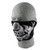 BOBSTER Neoprene 1/2 Face Mask Chrome Skull WNFM023H