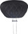 MUSTANG Driver Backrest - Double Diamond - Gun Metal Stitch - FLH/FLT '08-'25 89539GM