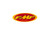 FMF Racing 5" Oval Sticker (Yel/Red) (Individual) 010592