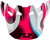 FLY RACING Formula Cc Vibe Visor White/Pink/Blue Yl/Sm 73-4366VS
