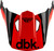 FLY RACING Kinetic DBK Helmet Visor Black/Red/Grey Xl/2X 73-2005VX