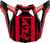 FLY RACING Formula CP Charge Visor Black/Red Yl-Lg 73-0061VS