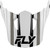 FLY RACING Kinetic SYNC Helmet Visor White/Black/Grey Xl/2X 73-2001VX