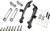 CIRO Frame Mounted Highway Peg Mount Kit - Adjustable - Chrome 60102