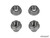 Polaris RZR XP 900 Portal Gear Lift Recessed Nut Kit - Turner/ Gorilla Axles (M20 x 1.5 Nuts) - Gen 1 or 2