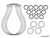 8" Portal Gear Lift Seal and Bearing Rebuild Kits - Single Idler - 0.6 - Seal Kit for 4 Portal Boxes -