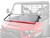 Gravely Atlas JSV Scratch-Resistant Flip Down Windshield - Standard Polycarbonate - Clear