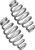 Bikers Choice 5 Inch Chrome Solo Seat Springs Universal Custom Pr 492813