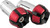 BikeMaster Anti-Vibration Bar Ends - Black/Red 152152