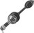 QuadBoss 06-13 Kawasaki KVF650 Brute Force 4x4 Rear Left Replacement Axle 609383