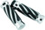 Bikers Choice 81-17 XL & Big Twin Dual Cable Chrome & Black Twisted Grips Pr 498415