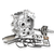 Polaris RZR/Ranger 570 Complete Bottom End Rebuild Kit + Crank Cases (2012-2017)