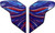 Icon Airflite Side Plates - Csf23 - Blue 0133-1418