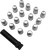 Moose Offroad Lug Nuts - Splined - M12 X 1.25 - Chrome - 16 Pack SPMO03806L4