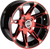Moose Offroad Wheel - 387X - Rear - Anodized Red/Black - 12X8 - 4/156 - 4+4 387MO128156BWR4