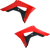 Acerbis Radiator Shrouds - Red/Black 2630661018