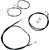 La Choppers Standard Black Vinyl Handlebar Cable/Brake Line Kit - 12"-14" Ape Hangers - '00-'06 Fxst LA-8130KT-13B
